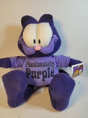 Vintage Passionately Purple Garfield With Tags